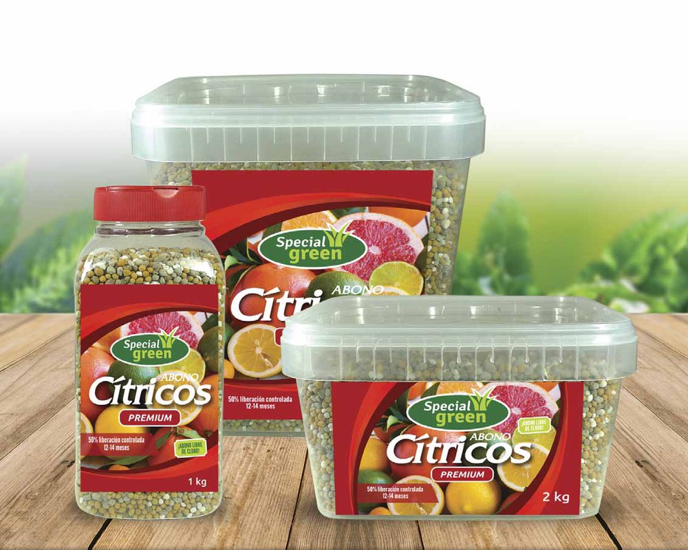 Abono Special Green Cítricos Premium, bote de 1 kg y tarrina de 2 kg